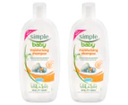 2 x Simple Baby Moisturising Shampoo 300mL