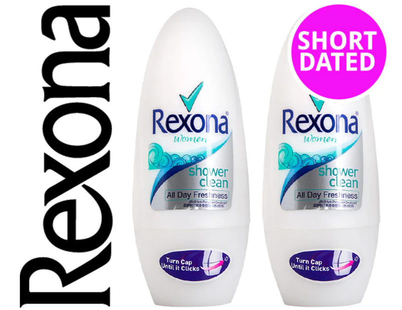 Rexona Women 48hrs Antiperspirant Deodorants All Day Freshness Shower Clean  Scent, Roll-on 40ml.