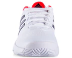 Adidas Kids' Barricade Team 4 Shoe - White/Red