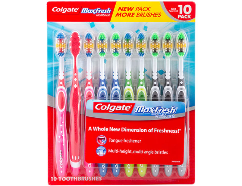 Colgate MaxFresh Toothbrush Medium 10pk