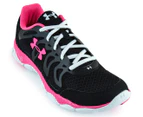 Under Armour Women's Micro G Engage Shoe - Black/White/Neon Pink