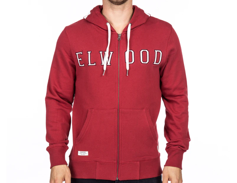 Preview image Elwood Men's Case Zip Thru Hood - Scarlet