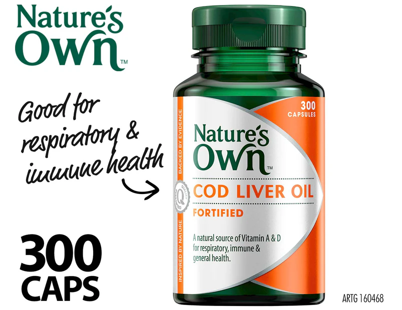 Nature's Own Cod Liver Oil Fortified 300 Caps