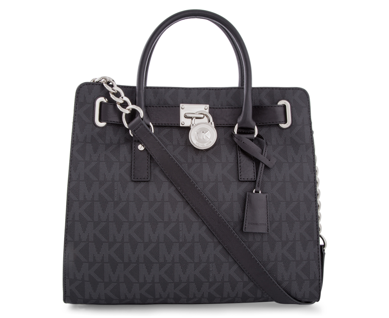 Michael Kors Hamilton Large North South Tote - Black | Catch.com.au