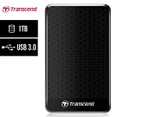 Transcend USB 3.0 Portable StoreJet 1TB HDD - Black