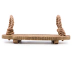 Oval 38cm Wooden Board/Tray with Rope Handle