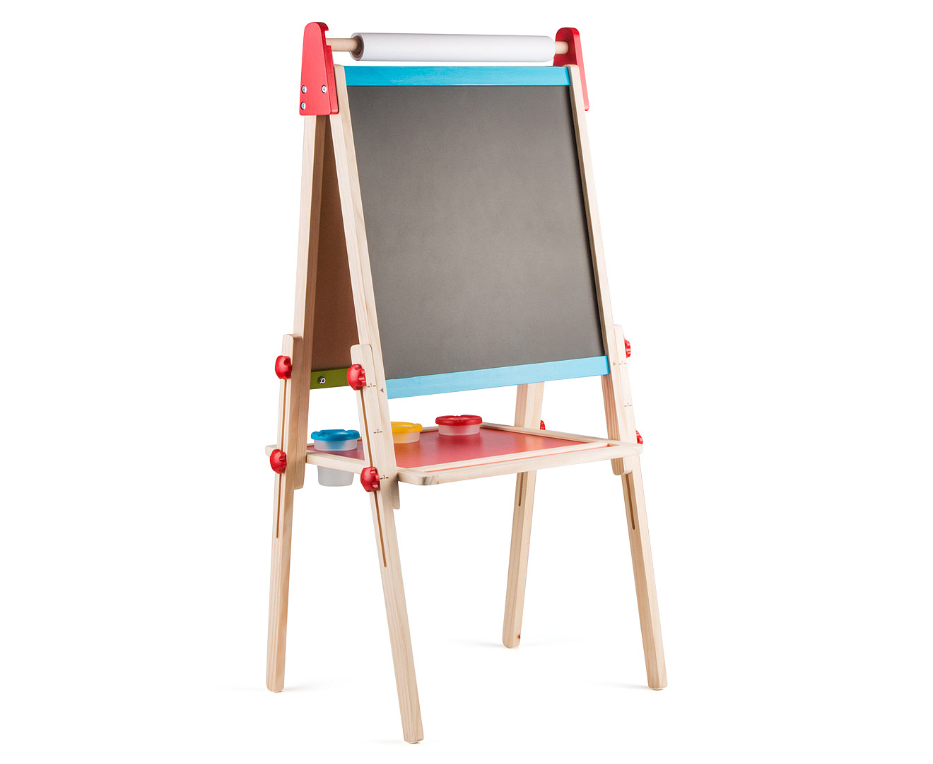 Hape All-in-One Wooden Kid's Art Easel with Paper Roll and Accessories