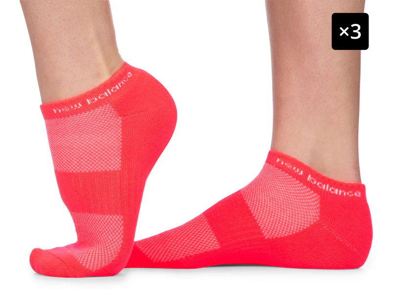 3 x New Balance Women's US6-10 Response Ped Socks - Fuchsia