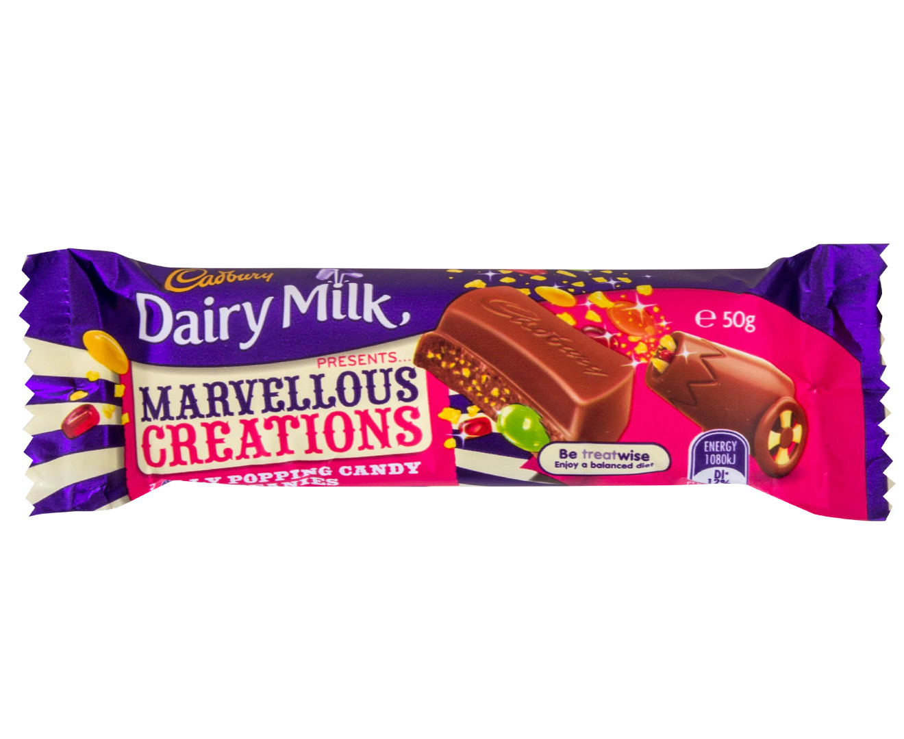 Cadbury Dairy Milk Marvellous Creations Jelly Popping Candy & Beanies milk  chocolate bar 50g