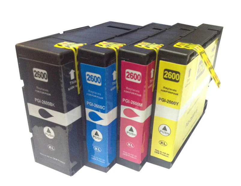 Canon PGI-2600XL Premium Pigment Compatible Inkjet Cartridges 4-Pack