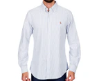 Ralph Lauren Men's Core Fit Shirt - Blue/White (Striped)