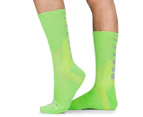 ICNY Half Calf Crew Reflective Socks - Green/Gradient Stripe