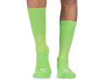 ICNY Half Calf Crew Reflective Socks - Green/Gradient Stripe