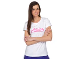 Adidas Women's Adiscript Tee - White/Pink
