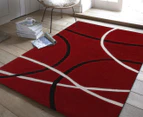 Paramount Collection 220x150cm Abstract Rug - Red/Black