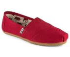 TOMS Women's Classic Canvas Shoe - Red