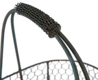 Two-Tier A-Frame Oval Wire Basket - Teal/Grey