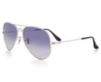 Ray-Ban Aviator Metal RB3025 Sunglasses - Silver/Blue 1