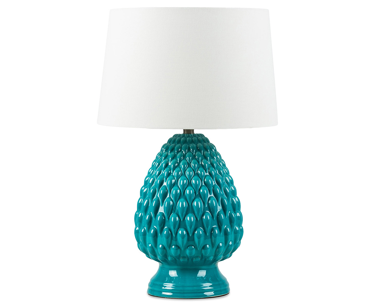 Teal pineapple store lamp