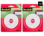 2 x 3M Scotch Indoor Mounting Tape 3.17m x 2.54cm