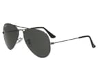 Ray-Ban Aviator Metal RB3025 Polarised Sunglasses - Gunmetal/Green 1