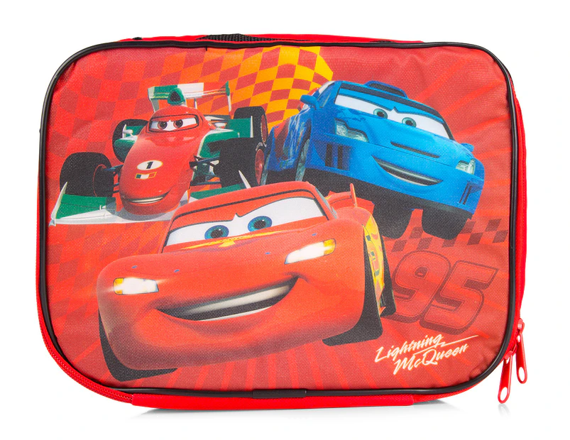 Cars Rectangular Lunch Bag w/ Strap - Red