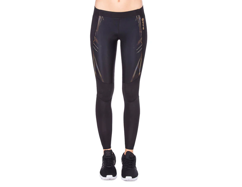 SKINS Women's A400 Compression Long Tights - Black/Gold