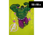 The Incredible Hulk 150cm x 100cm Kids' Printed Rug - Green