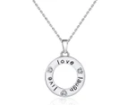 Mestige Live Love Laugh Necklace - Silver
