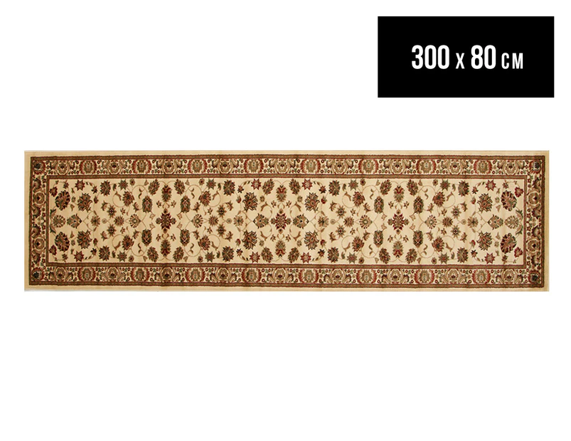 Traditional Floral Border 300x80cm - Ivory