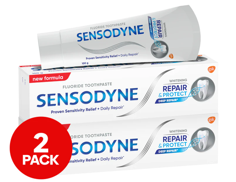 2 x Sensodyne Repair & Protect Whitening Toothpaste 100g