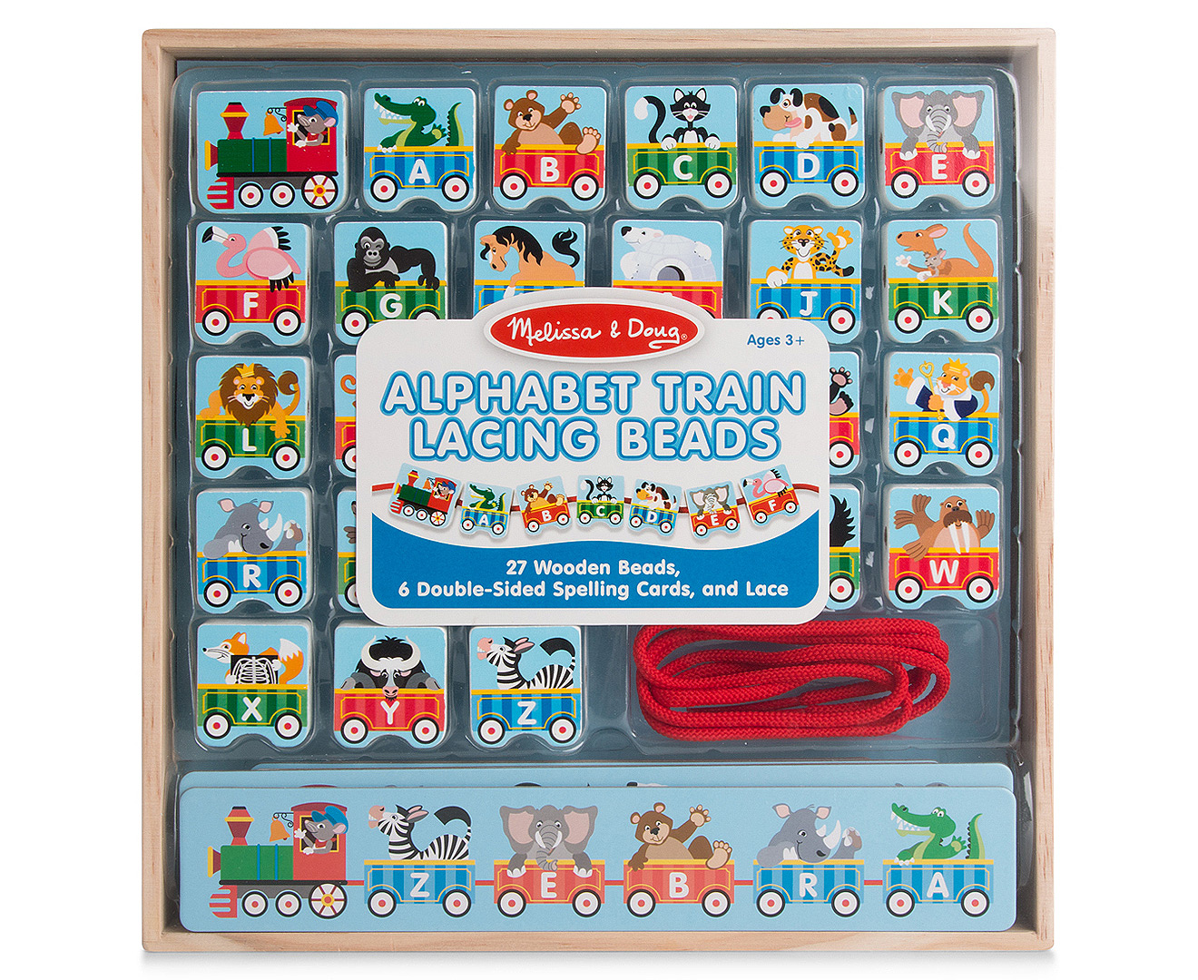 Melissa and doug alphabet train store lacing beads