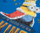 Minions Boys' King PJ Set - Blue/Yellow