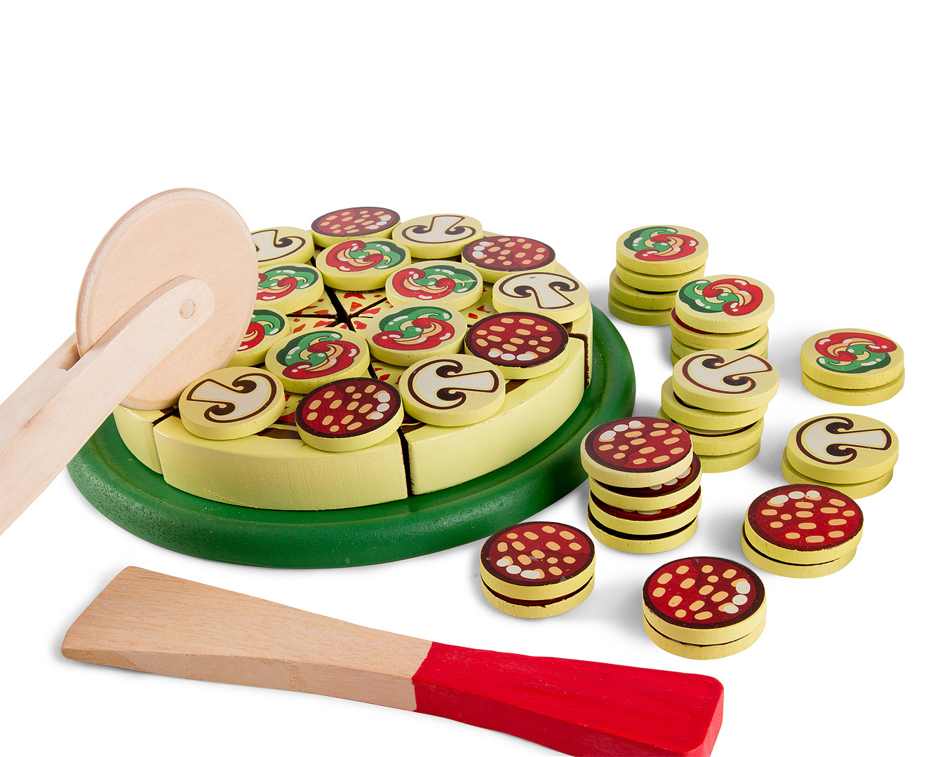 melissa & doug wooden pizza set