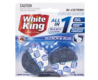 6 x White King Bleach & Blue Toilet Block 50g 2pk