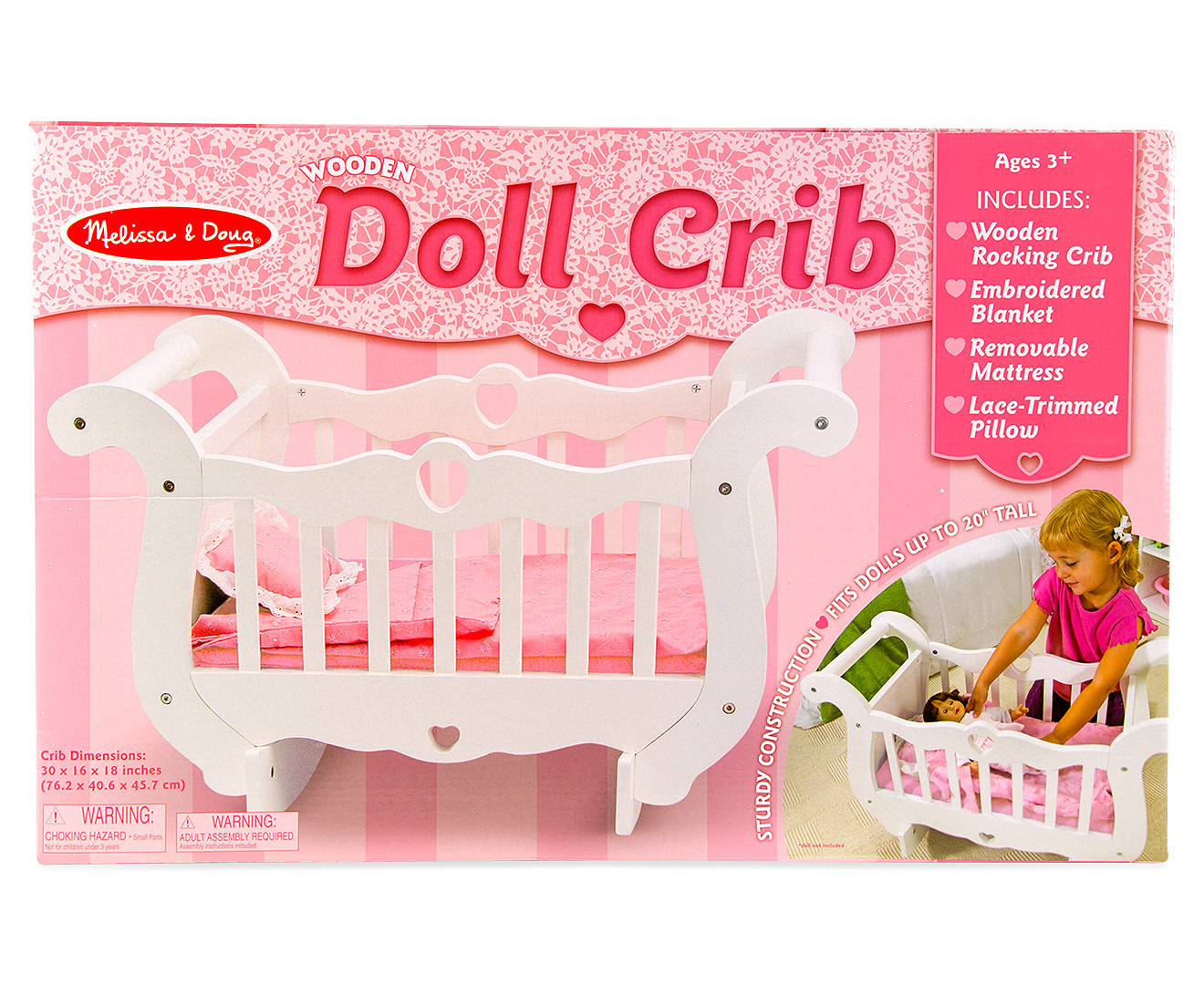 melissa and doug doll crib