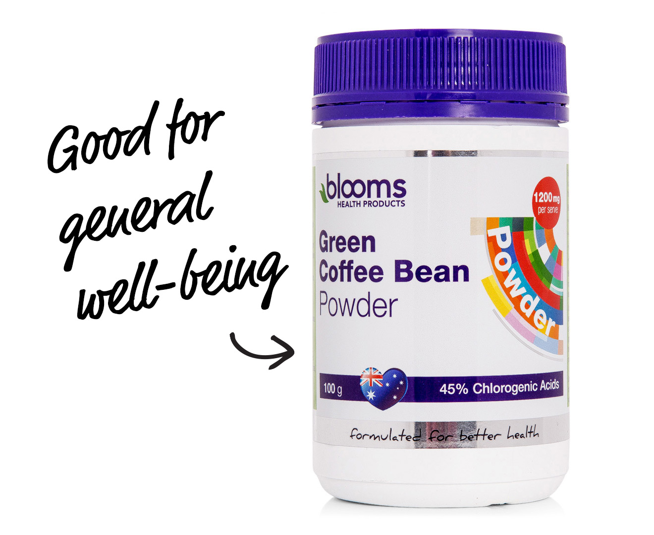 Blooms Green Coffee Bean Powder 100g | GroceryRun.com.au