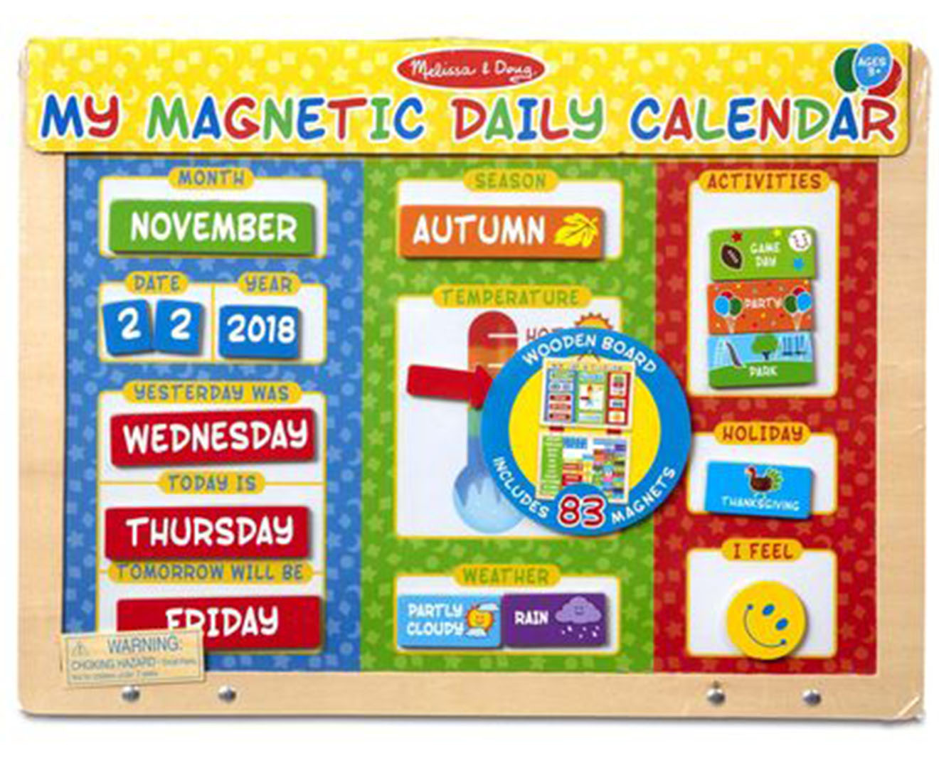 Melissa Doug My Magnetic Daily Calendar Catch co nz