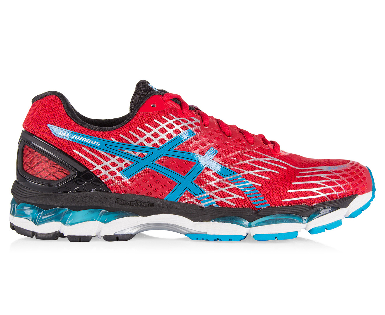 ASICS Men s GEL Nimbus 17 Shoe Red Turquoise Black Catch