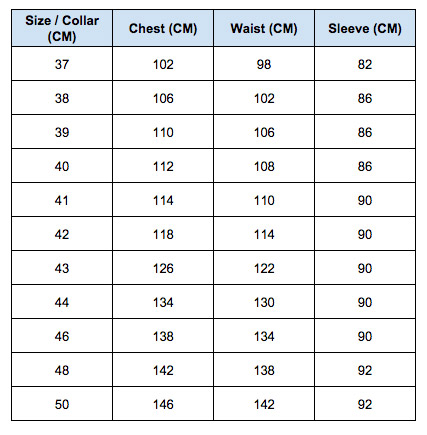 van heusen underwear size chart