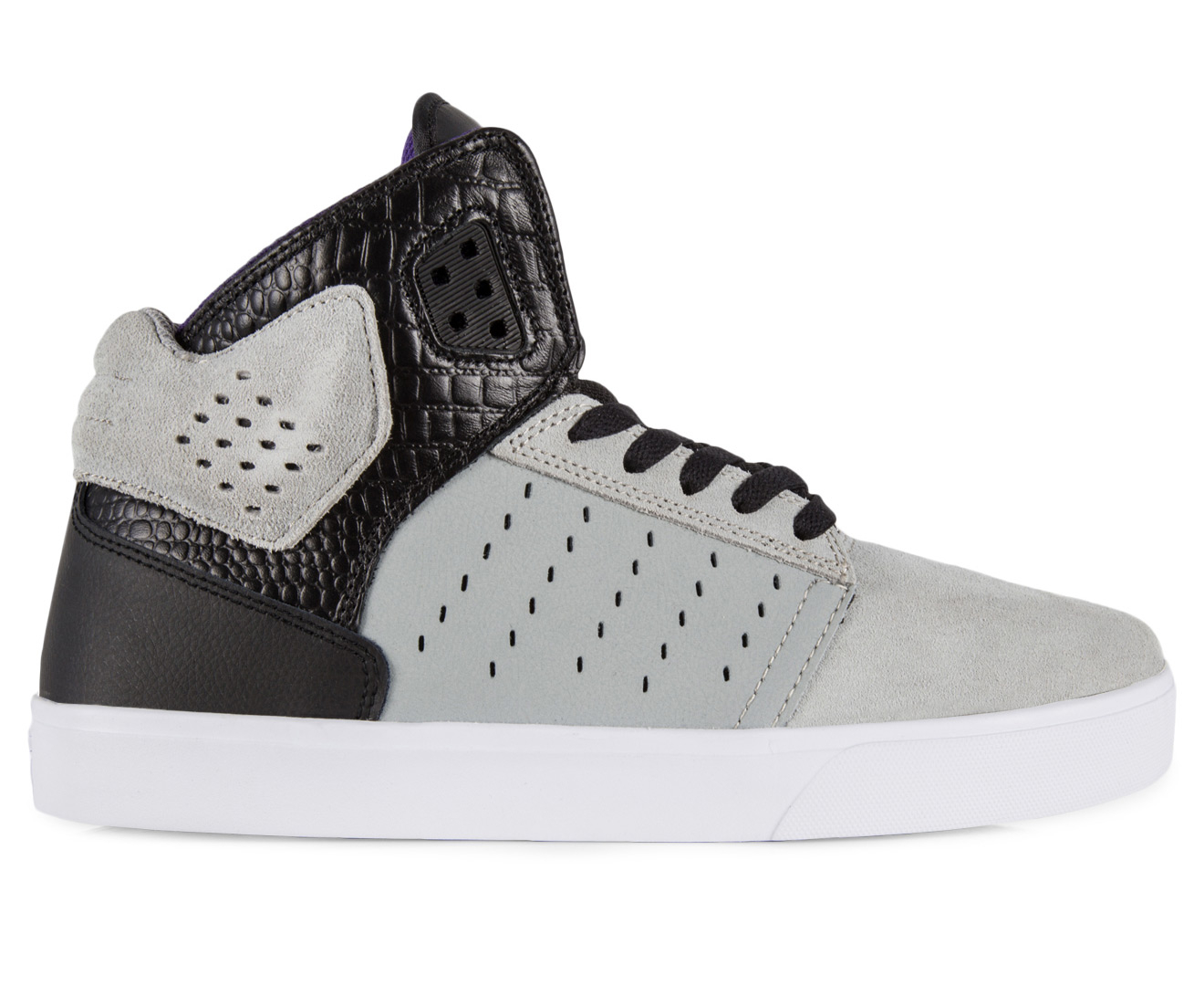 Supra Men's Atom Shoe - Light Grey/Black-White | Catch.com.au