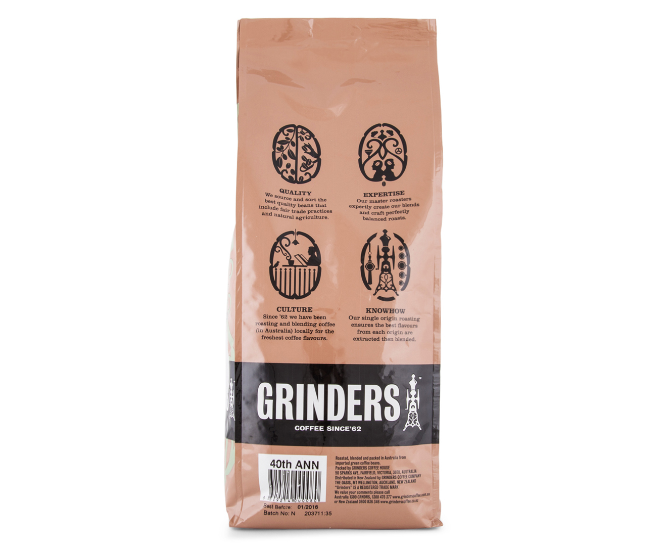 Grinders Café Blend Coffee Beans 1kg