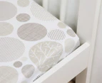 TLLC Spots Cot Fitted Sheet - Mink
