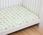 2 x TLLC Green Critters Cot Fitted Sheet - Green