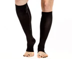 Zip Sox Size L/XL Zip-Up Compression Socks - Black