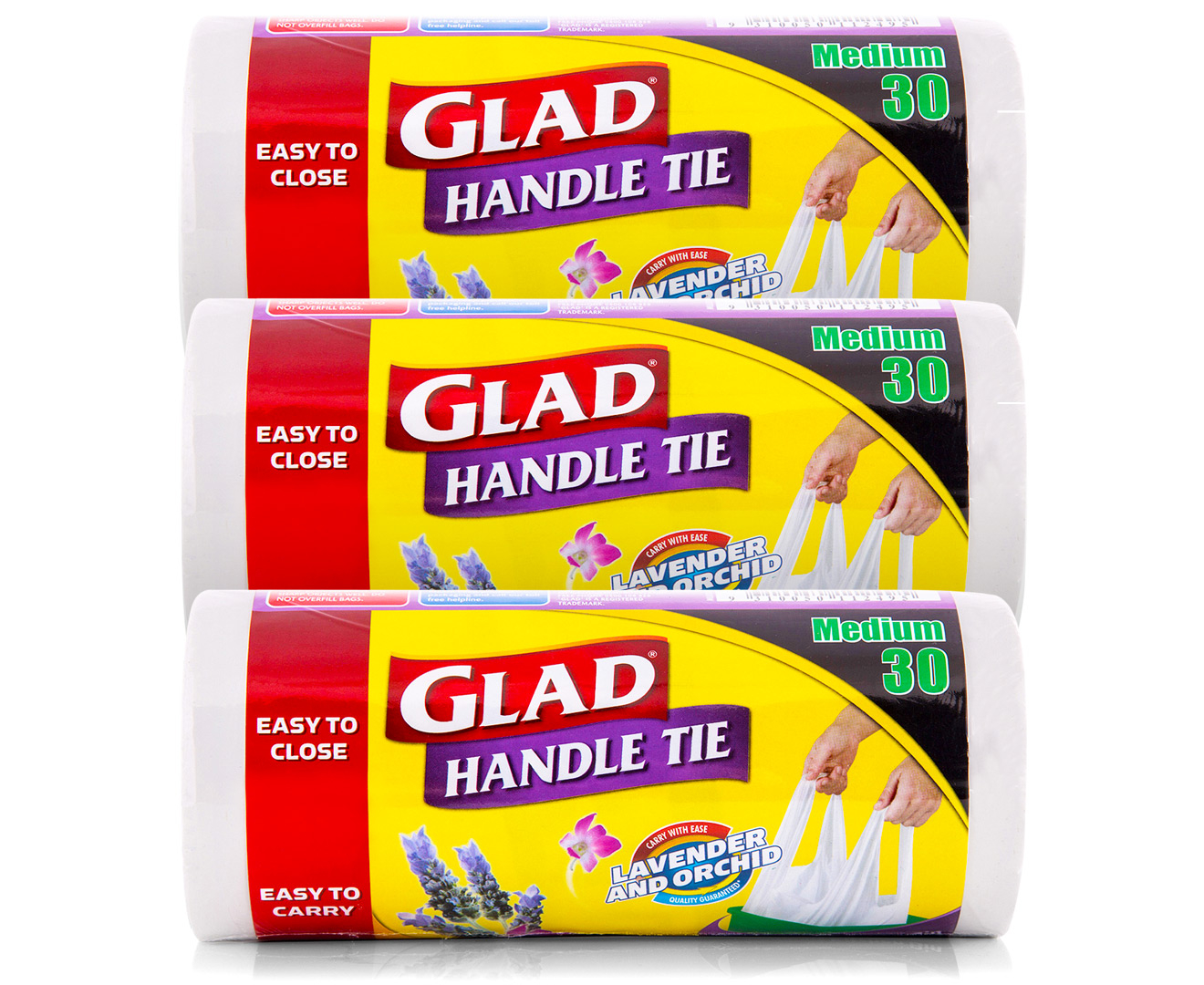 3 X Glad Handle Tie Medium Kitchen Trash Bags 30pk Catch Com Au   55dd0f08d507a985941267 