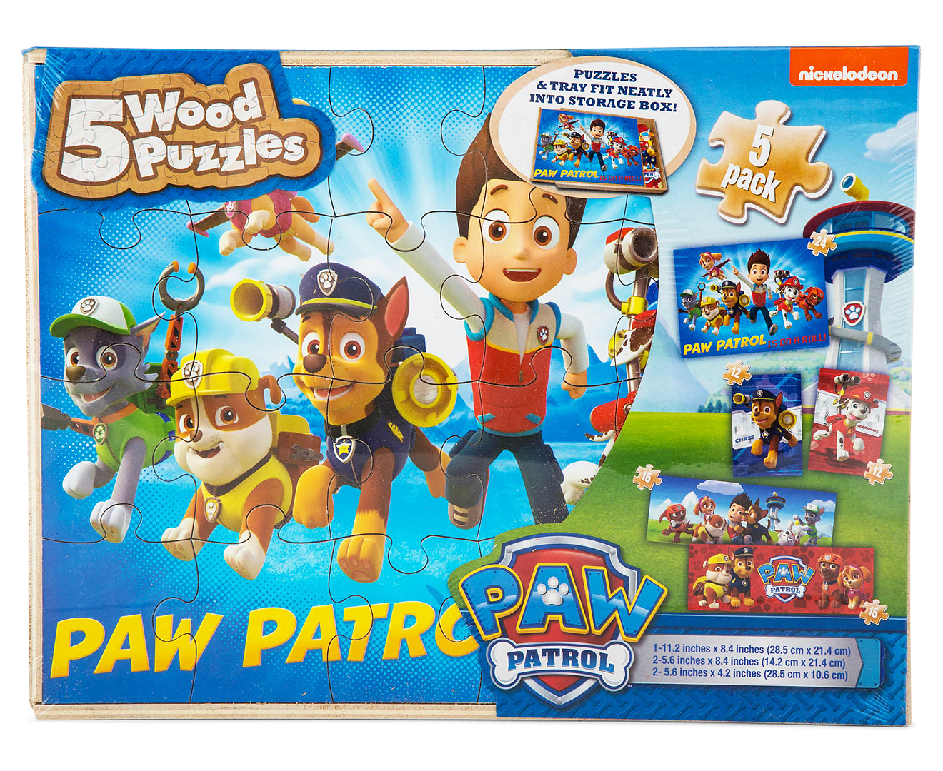 Paw Patrol 5 Wood Puzzle Box | Catch.com.au