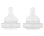 Philips AVENT Classic+ 2-Hole Slow Flow Teats 2-Pack - 1 Month