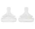 Philips AVENT Natural 2-Hole Slow Flow Teats 2-Pack - 1 Month