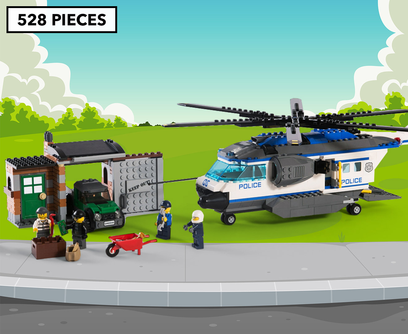 lego city police helicopter surveillance